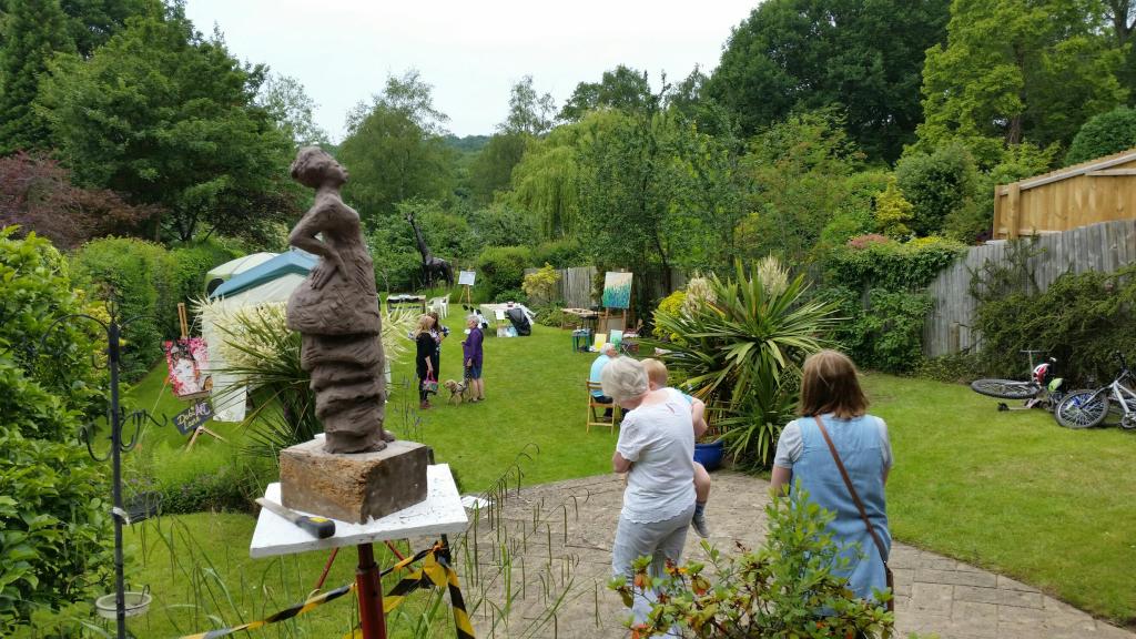 Walking down to further displays and the lake